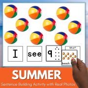 Summer Building Sentences Activity for Speech Therapy 