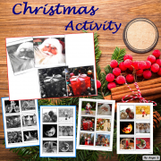 Christmas Activity Color to Black and White Matching
