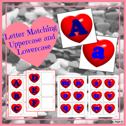 Heart Letters Activity for Valentine`s Day