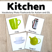 Kitchen Vocabulary Cards, Kitchen Tools, Kitchen Utensils