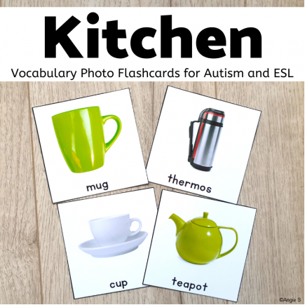 Kitchen Vocabulary Cards, Kitchen Tools, Kitchen Utensils