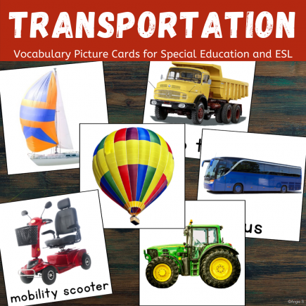 Transportation Picture Cards 