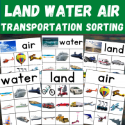Air Land Water Transportation Sorting Activity