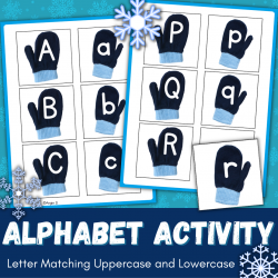 Letter Matching Uppercase and Lowercase - Winter