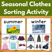 Seasons Clothing | Winter and Summer Clothes Weather Sort | Life Skills Autism