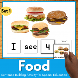 Food Building Sentences Activity for Speech Therapy | Sentence Build Set 1