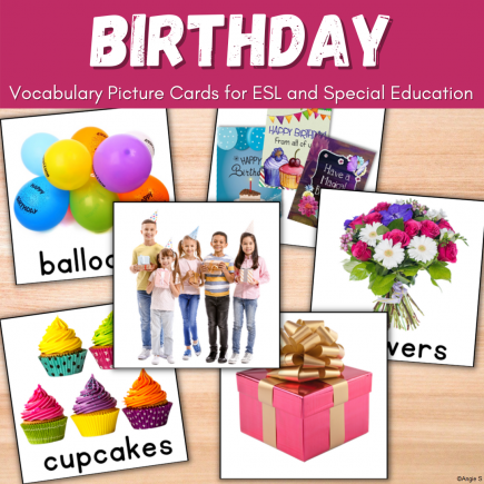 Birthday Vocabulary Picture Cards