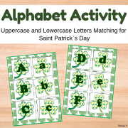 Uppercase and Lowercase Letters Matching Activity - Shamrocks