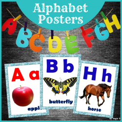 Alphabet Posters with Real Pictures