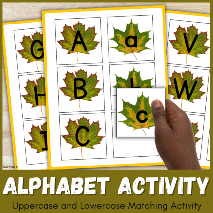 Letter Matching Uppercase and Lowercase - Fall Leaves