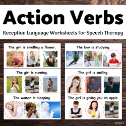Action Verbs Worksheets for Speech Therapy