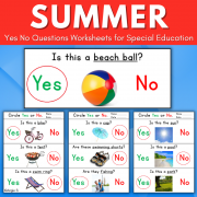 Print and Go Summer Yes No Questions Worksheets