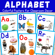 ALPHABET Posters with Real Pictures