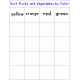 Fruit and Vegetable Sort by Color Activity